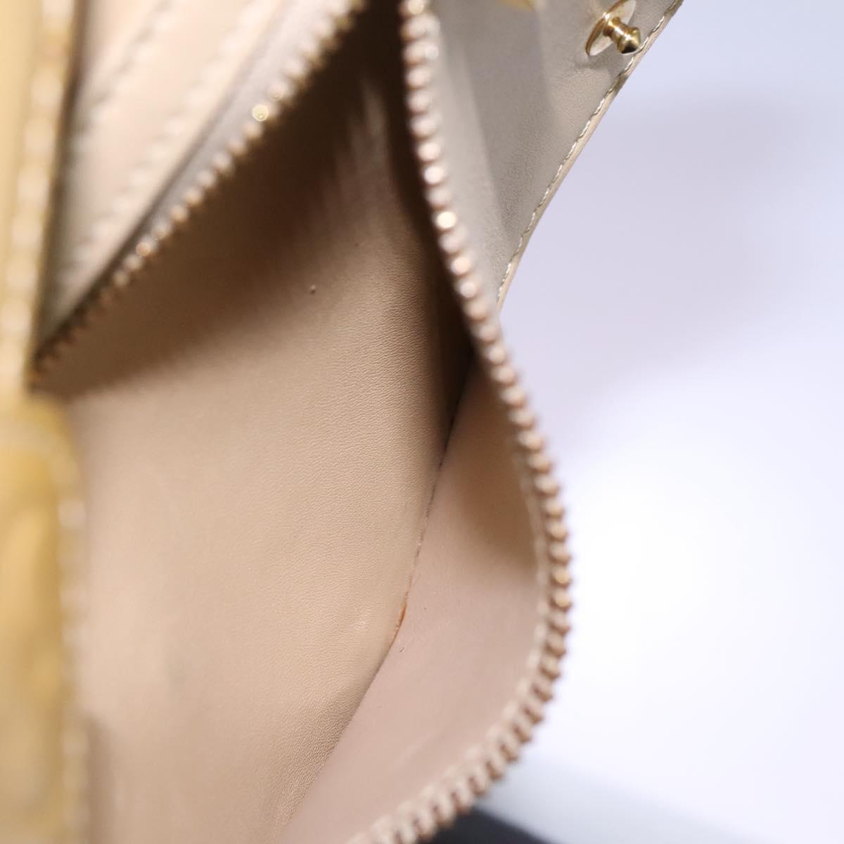 LOUIS VUITTON Monogram Vernis Walker Wallet Beige M91074 LV Auth bs22182