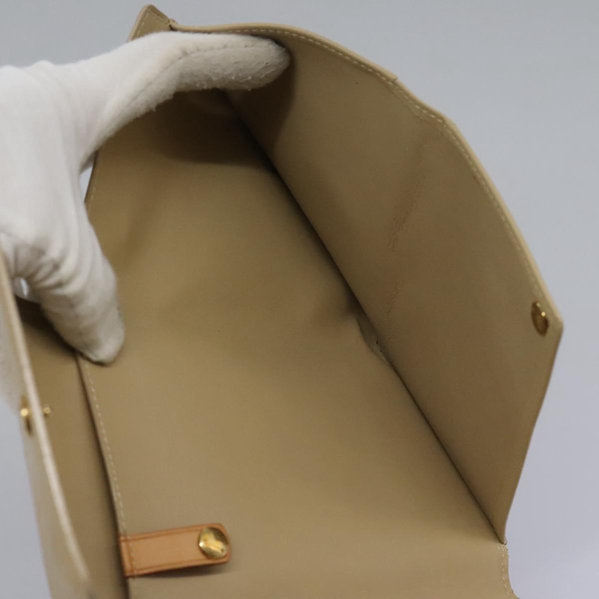 LOUIS VUITTON Monogram Vernis Walker Wallet Beige M91074 LV Auth bs22182