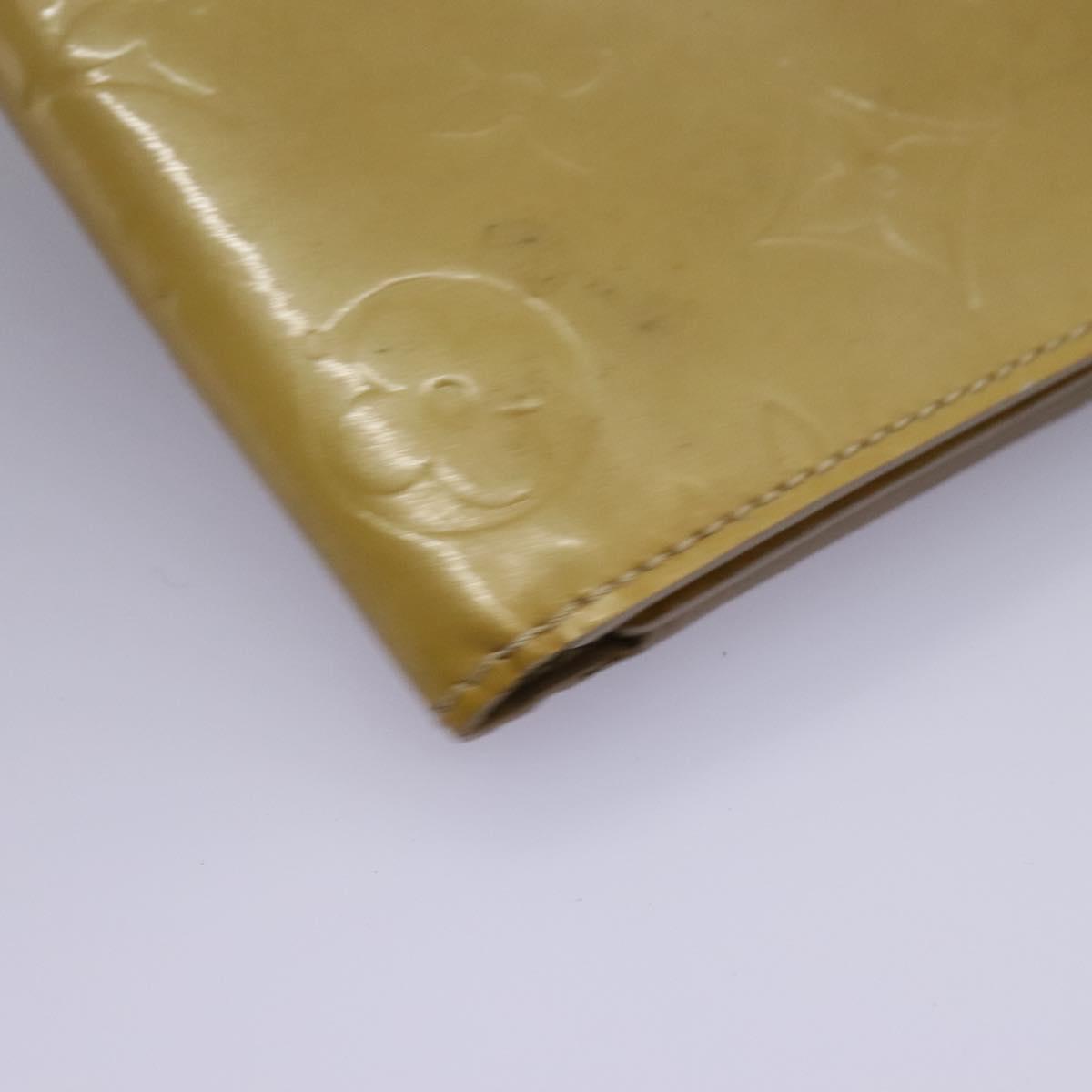 LOUIS VUITTON Monogram Vernis Walker Wallet Beige M91074 LV Auth bs22182