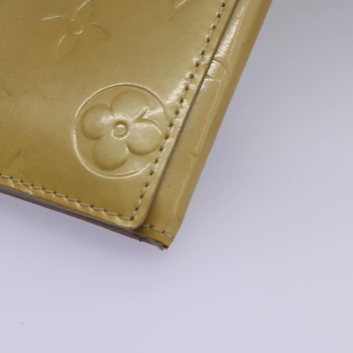 LOUIS VUITTON Monogram Vernis Walker Wallet Beige M91074 LV Auth bs22182
