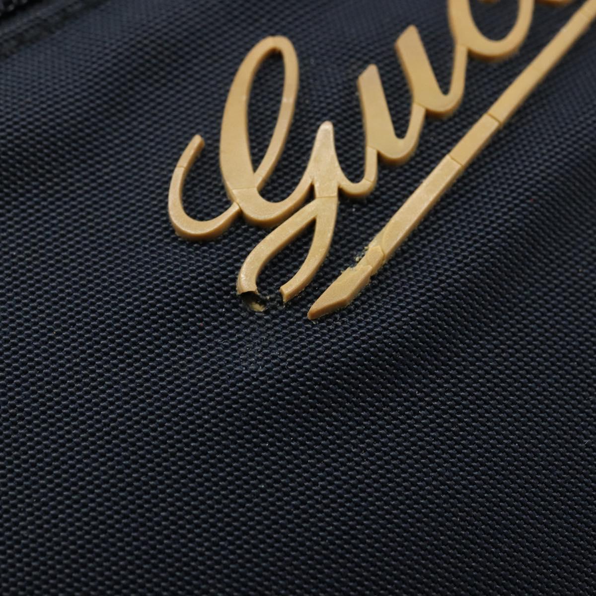 GUCCI Pouch Nylon Navy Silver Auth bs22200