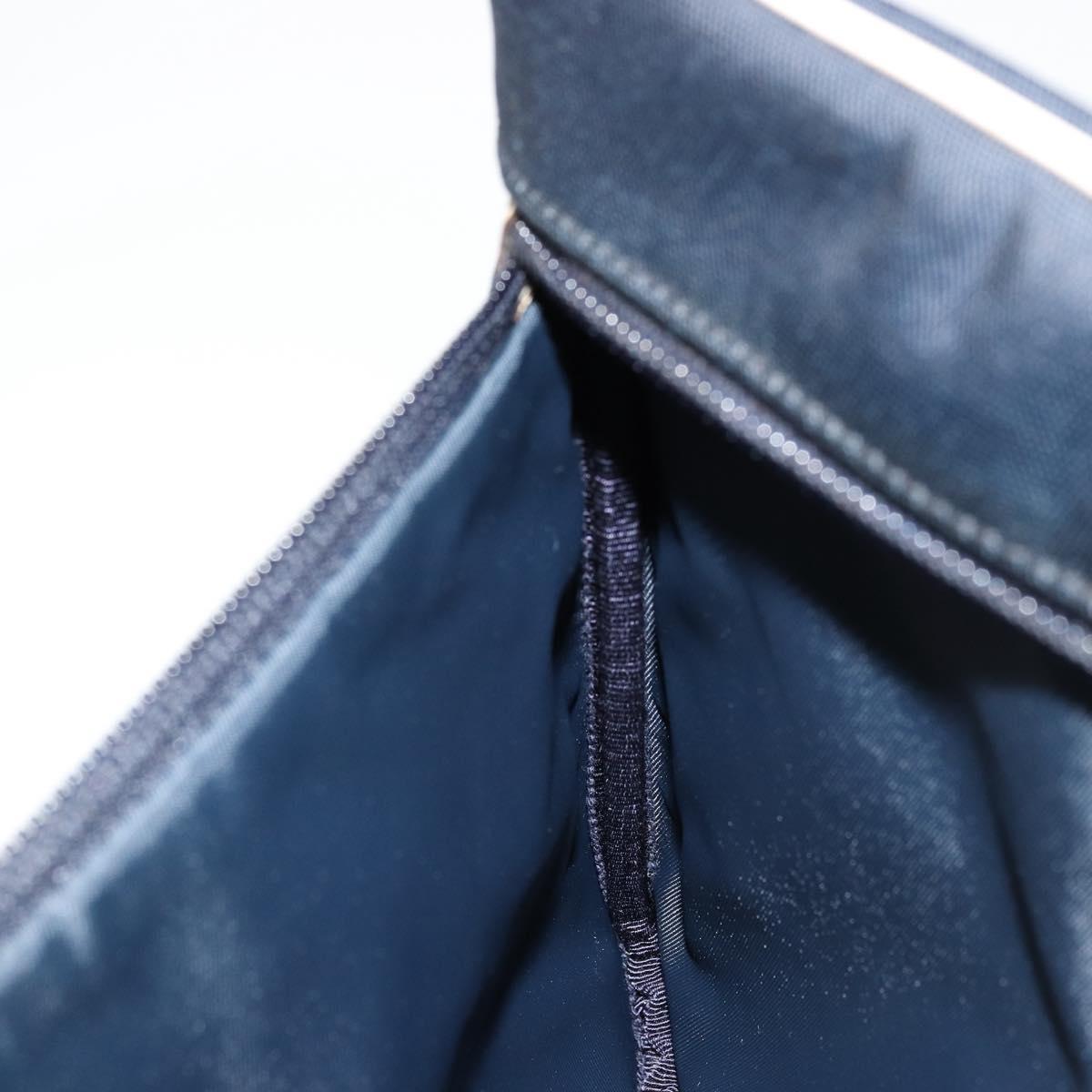 GUCCI Pouch Nylon Navy Silver Auth bs22200