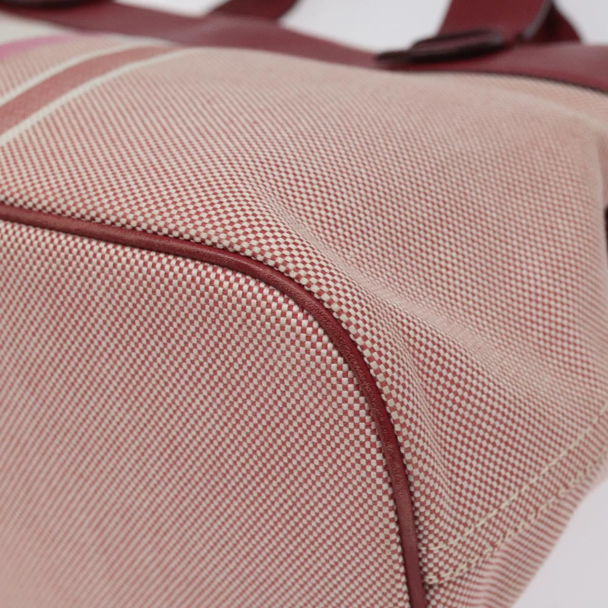 LOEWE Anagram Hand Bag Canvas Leather Pink gold Auth bs22224