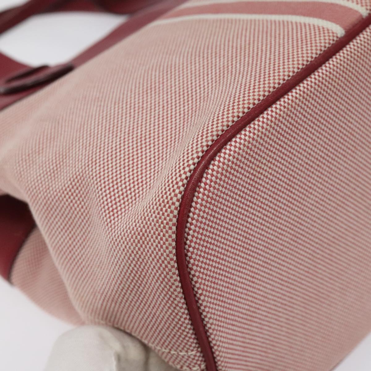 LOEWE Anagram Hand Bag Canvas Leather Pink gold Auth bs22224