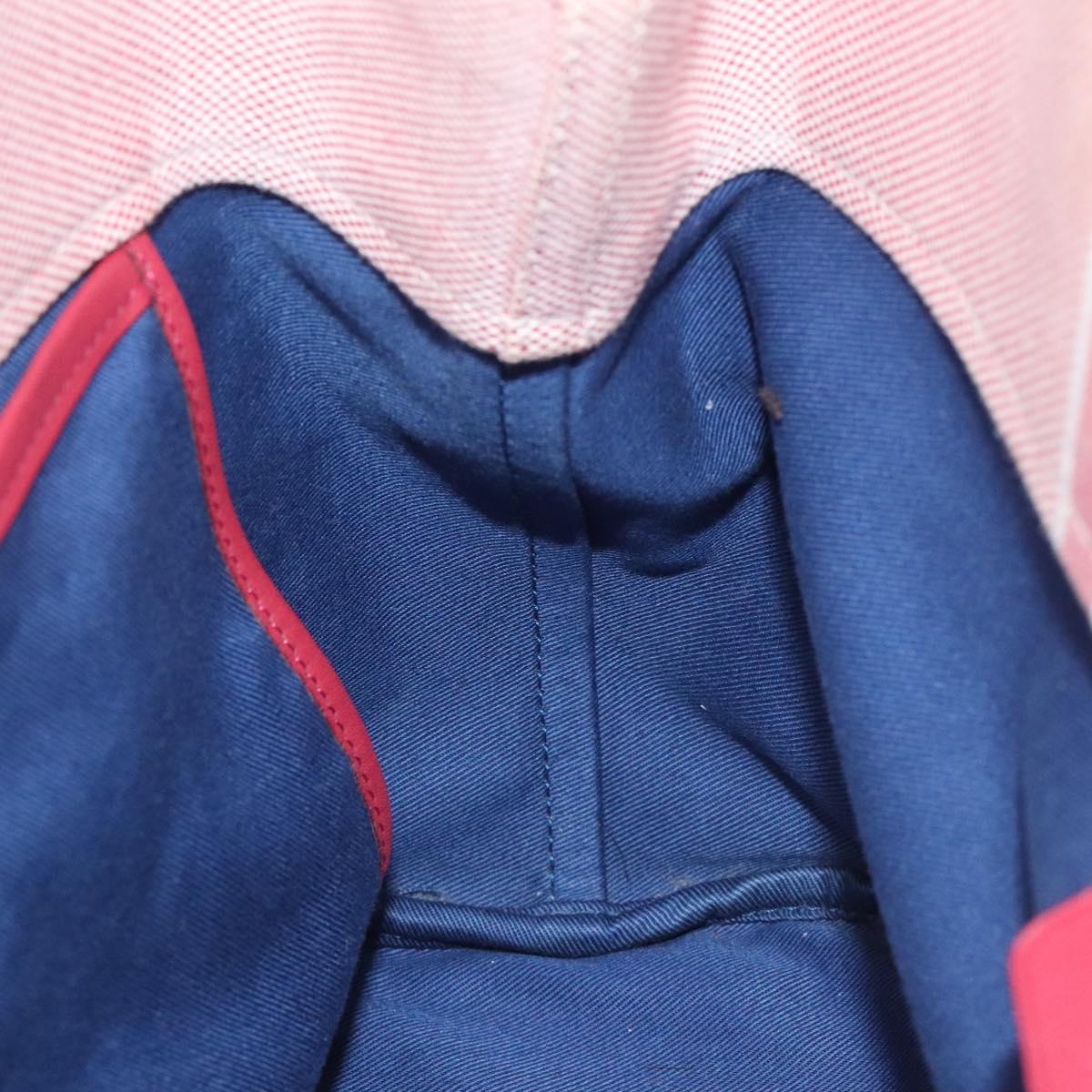 LOEWE Anagram Hand Bag Canvas Leather Pink gold Auth bs22224