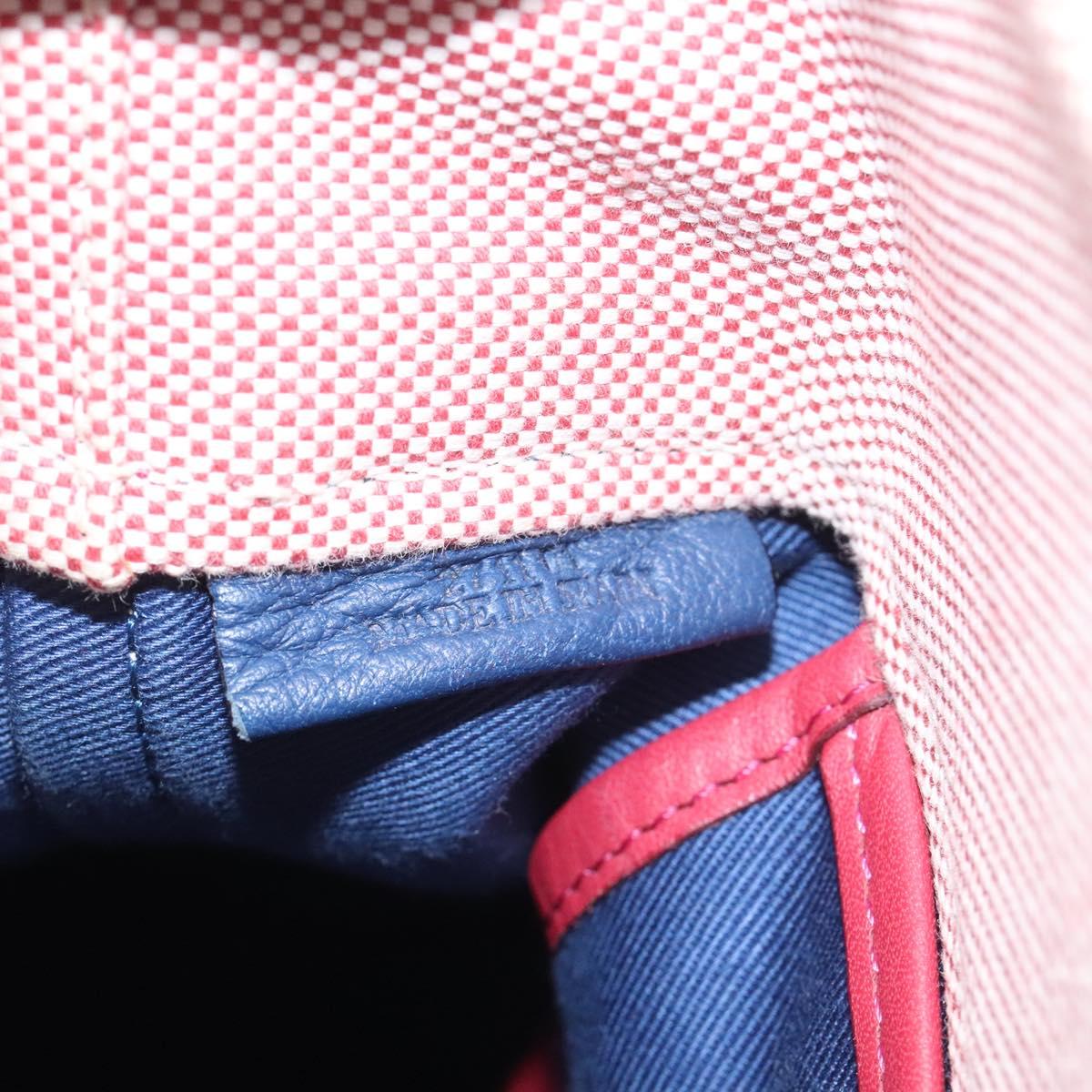 LOEWE Anagram Hand Bag Canvas Leather Pink gold Auth bs22224