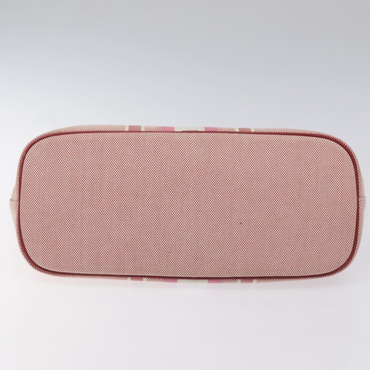 LOEWE Anagram Hand Bag Canvas Leather Pink gold Auth bs22224