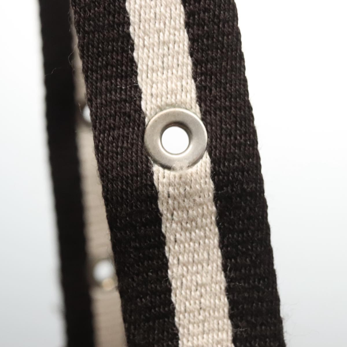 BALLY Tote Bag Leather Pink Dark Brown Silver Auth bs22247