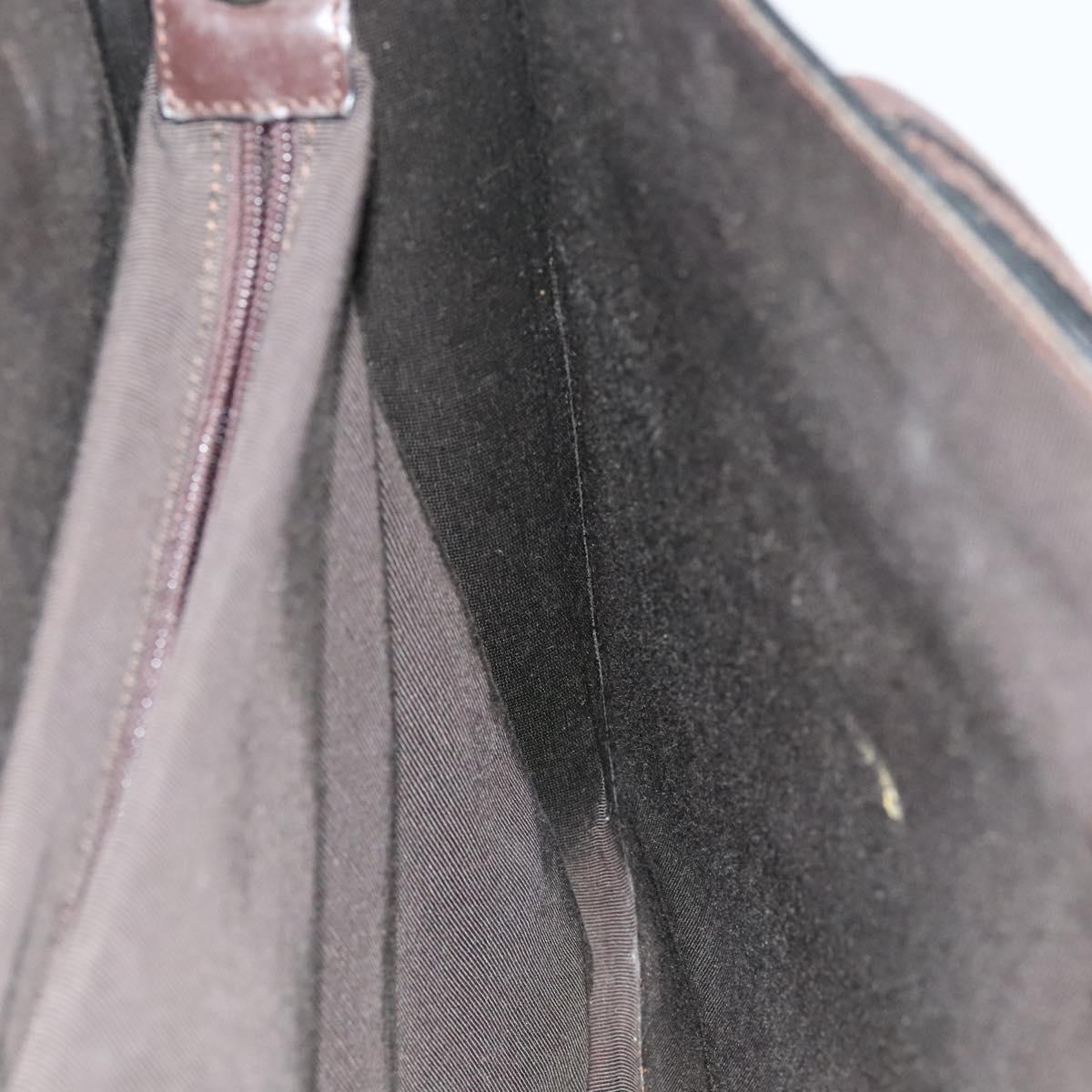 CHANEL Tote Bag Leather Brown Gold CC Auth bs22265