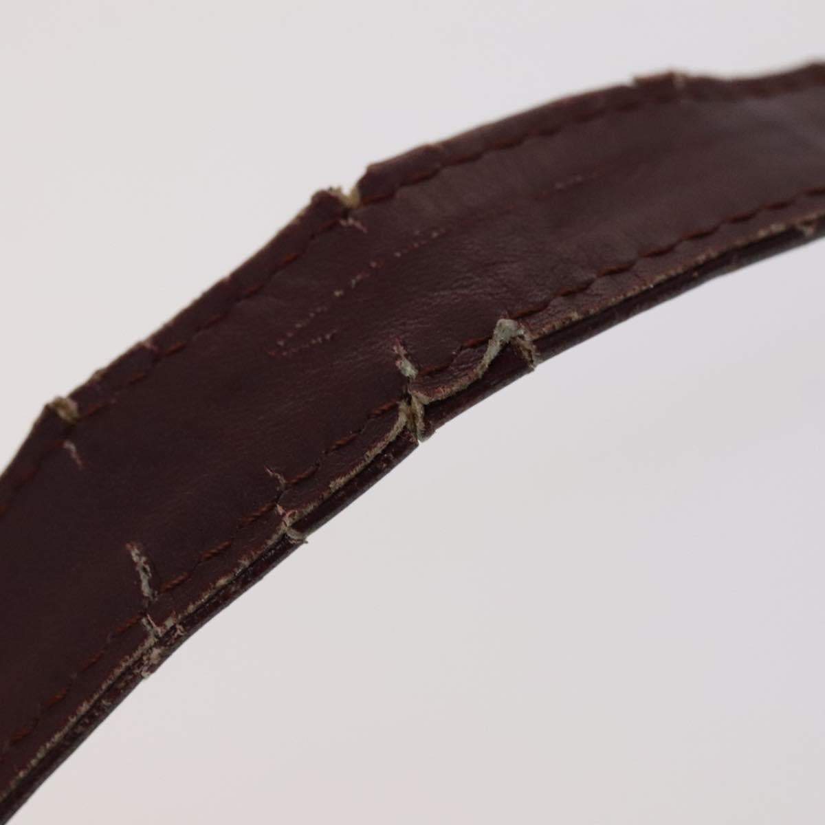 CARTIER Shoulder Bag Leather 3Set Red Auth bs22280