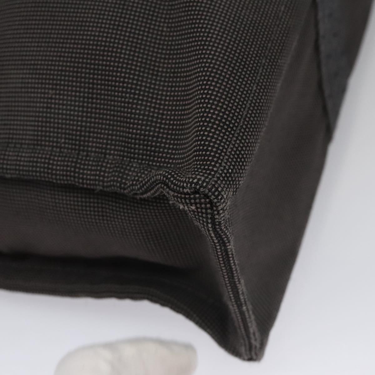 HERMES Her Line MM Tote Bag Canvas Gray Silver Auth bs22307