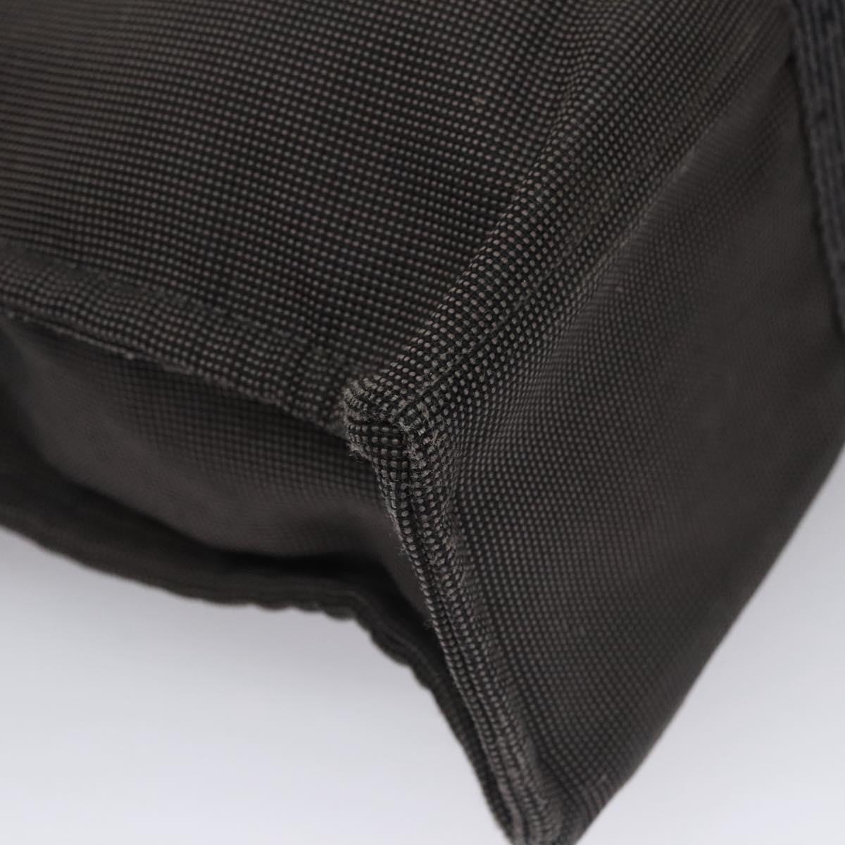 HERMES Her Line MM Tote Bag Canvas Gray Silver Auth bs22307