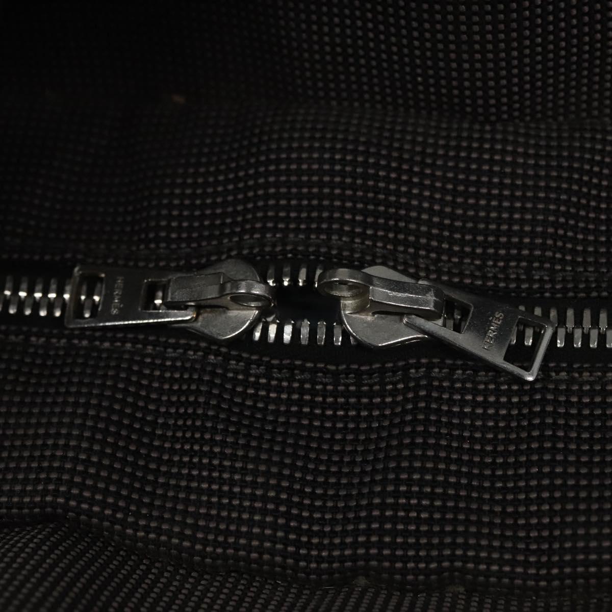 HERMES Her Line MM Tote Bag Canvas Gray Silver Auth bs22307