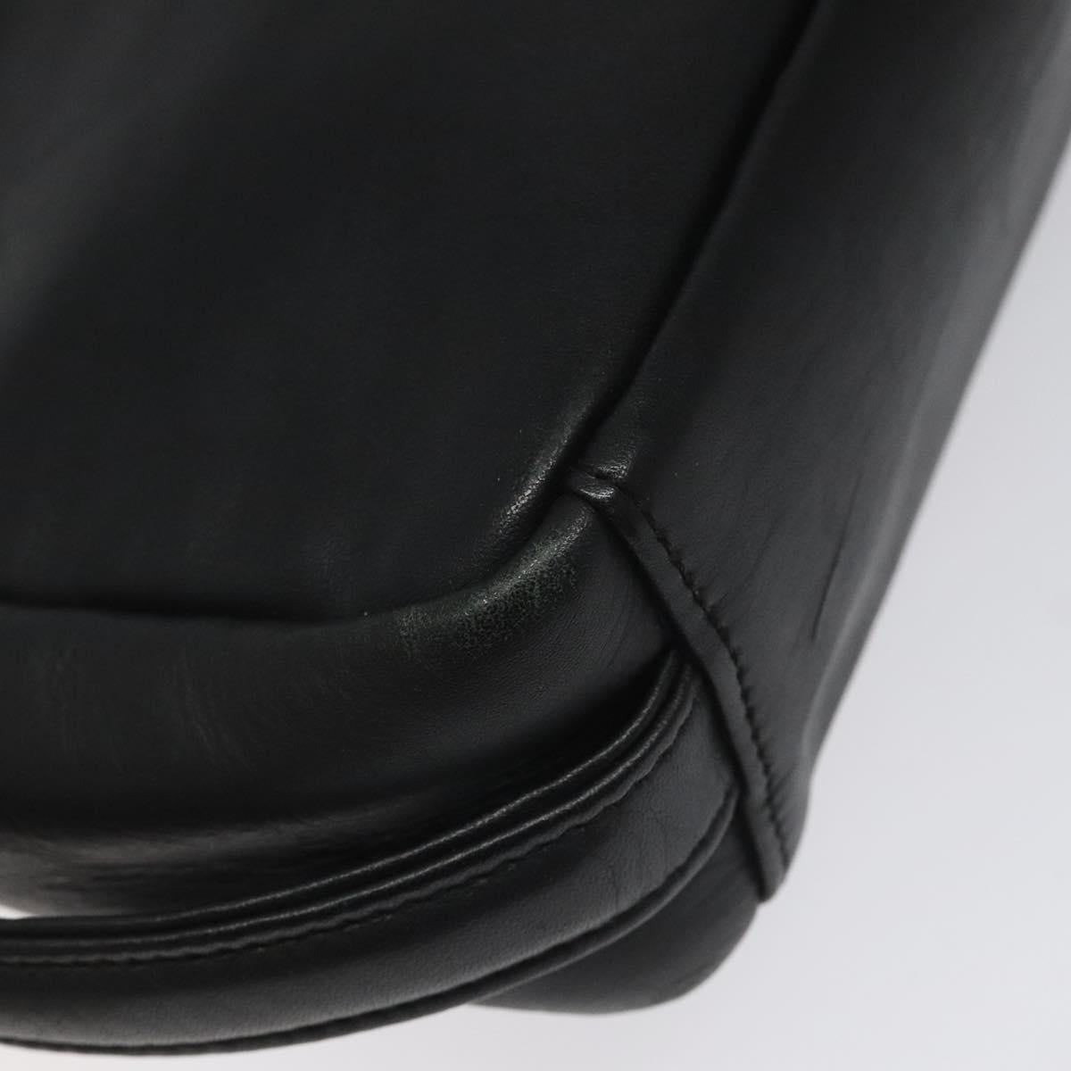 BALENCIAGA Clutch Bag Leather Black Auth bs22314