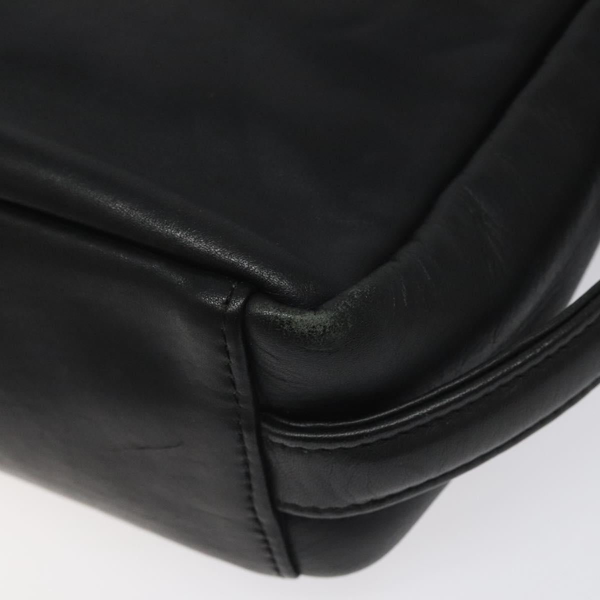 BALENCIAGA Clutch Bag Leather Black Auth bs22314