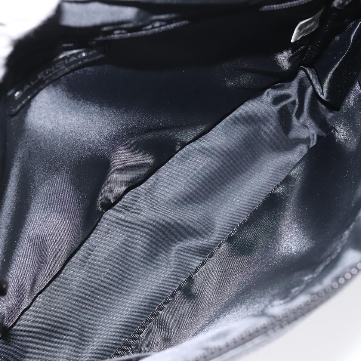 BALENCIAGA Clutch Bag Leather Black Auth bs22314