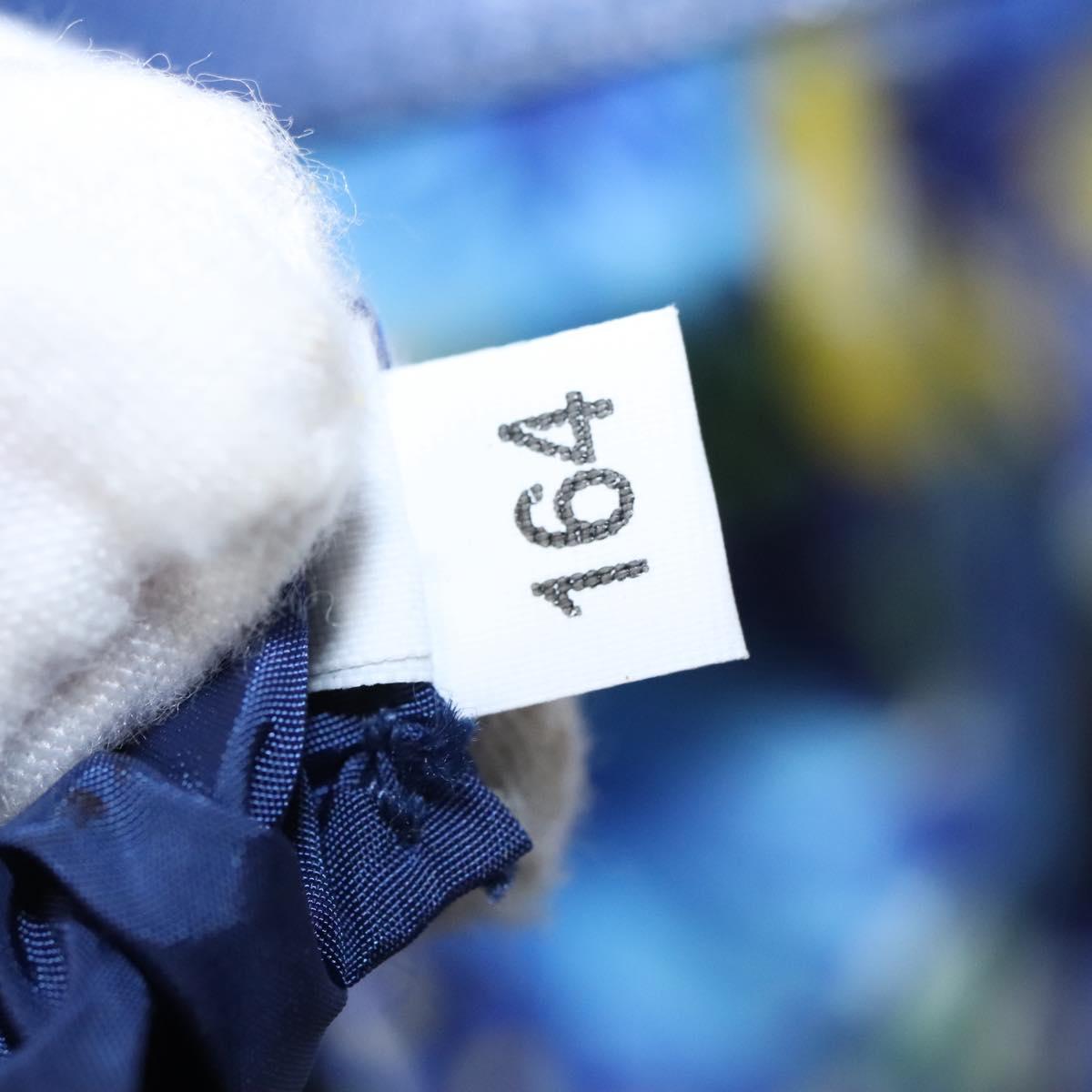 PRADA Flower Tote Bag Nylon Blue Auth bs22344