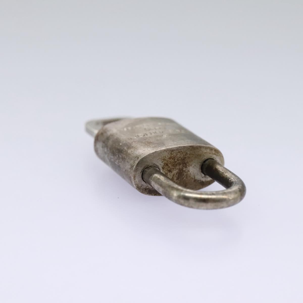 LOUIS VUITTON Padlock metal Silver LV Auth bs22362