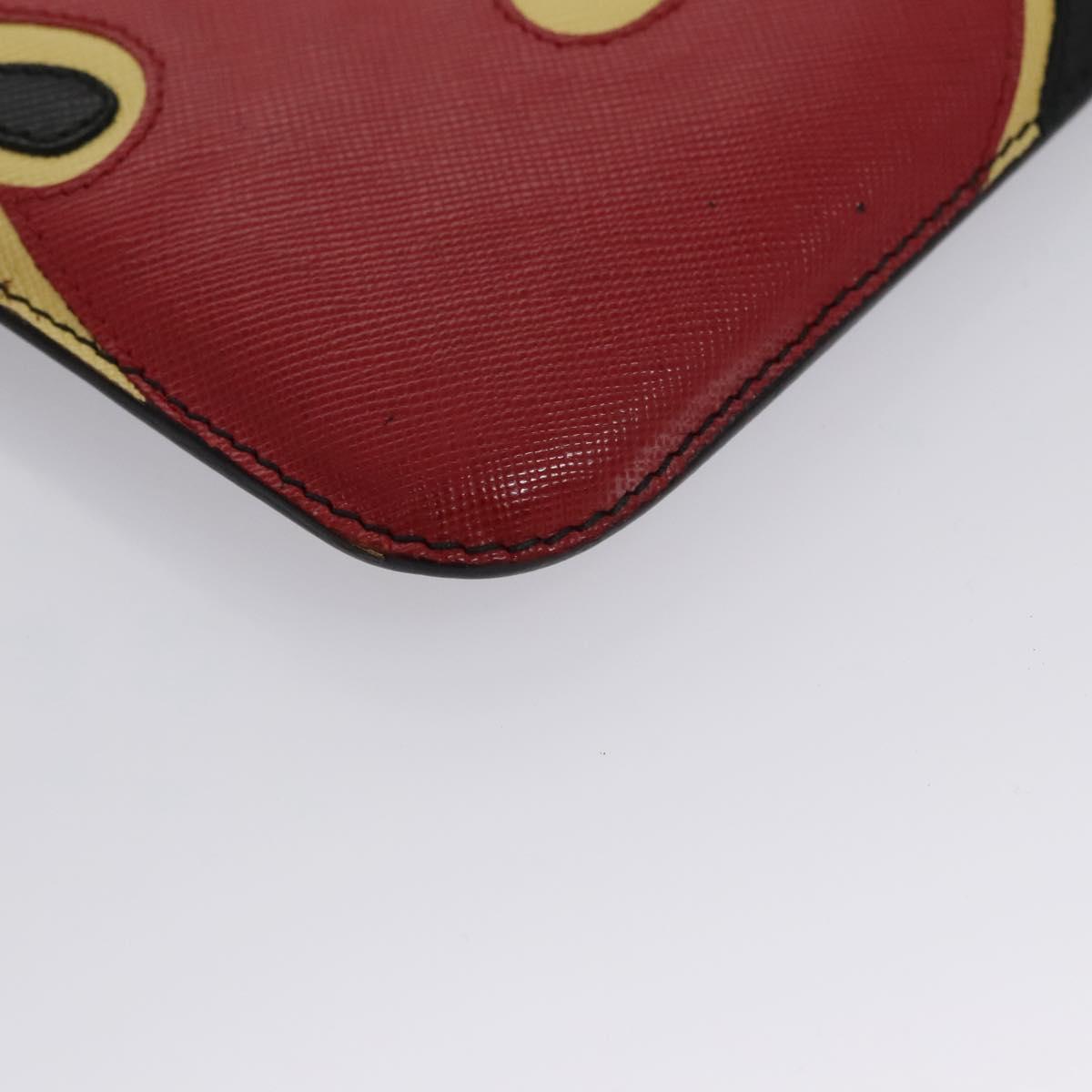 PRADA iPad Case Safiano leather Black Auth bs22372