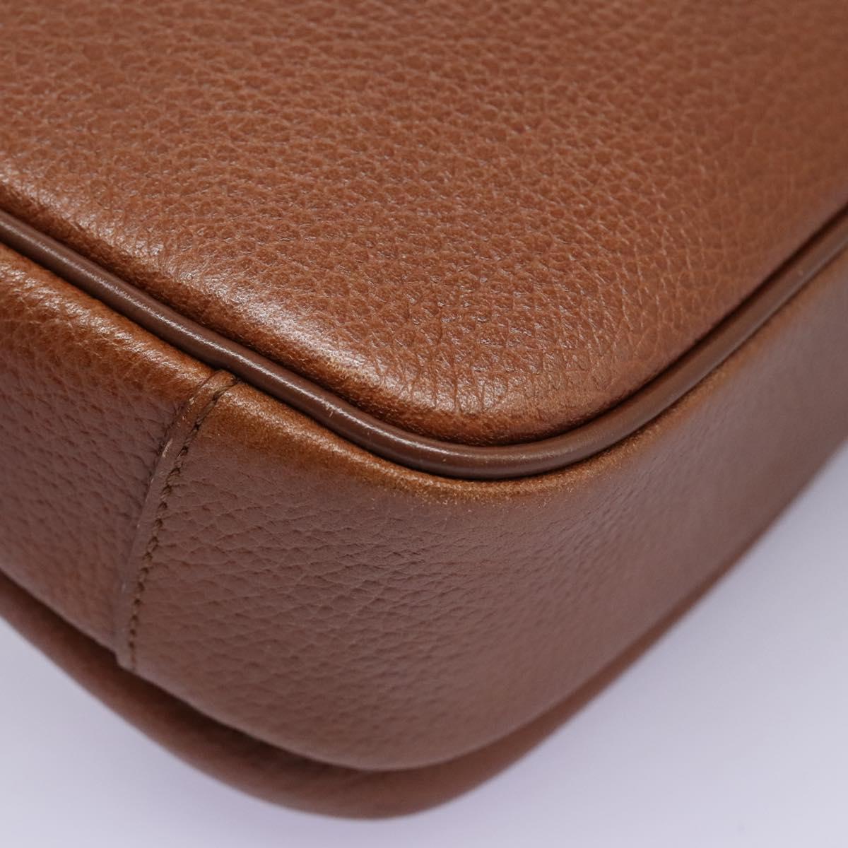 Burberrys Shoulder Bag Leather Brown Auth bs22432