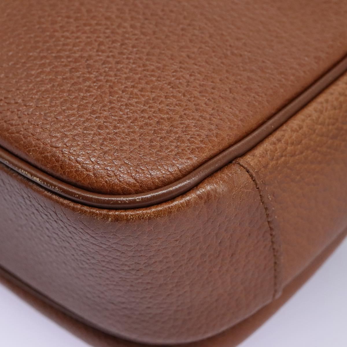 Burberrys Shoulder Bag Leather Brown Auth bs22432