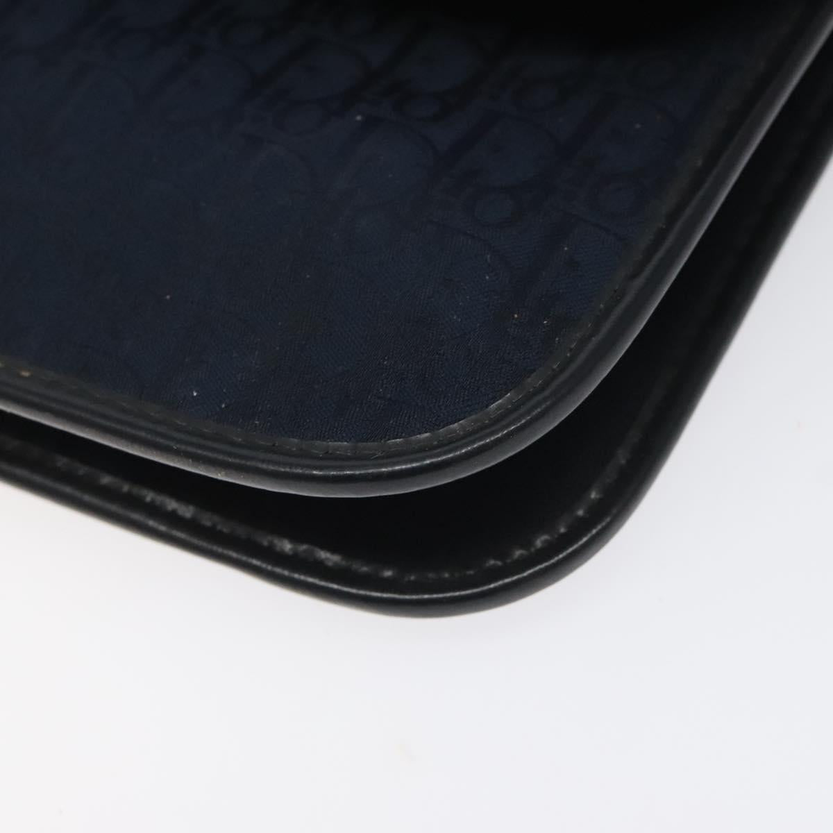 Christian Dior Trotter Canvas Shoulder Bag Navy Auth bs22436