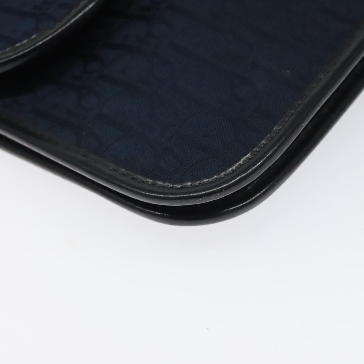 Christian Dior Trotter Canvas Shoulder Bag Navy Auth bs22436