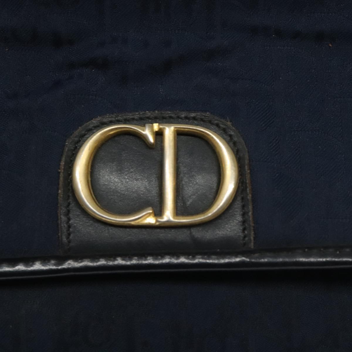 Christian Dior Trotter Canvas Shoulder Bag Navy Auth bs22436