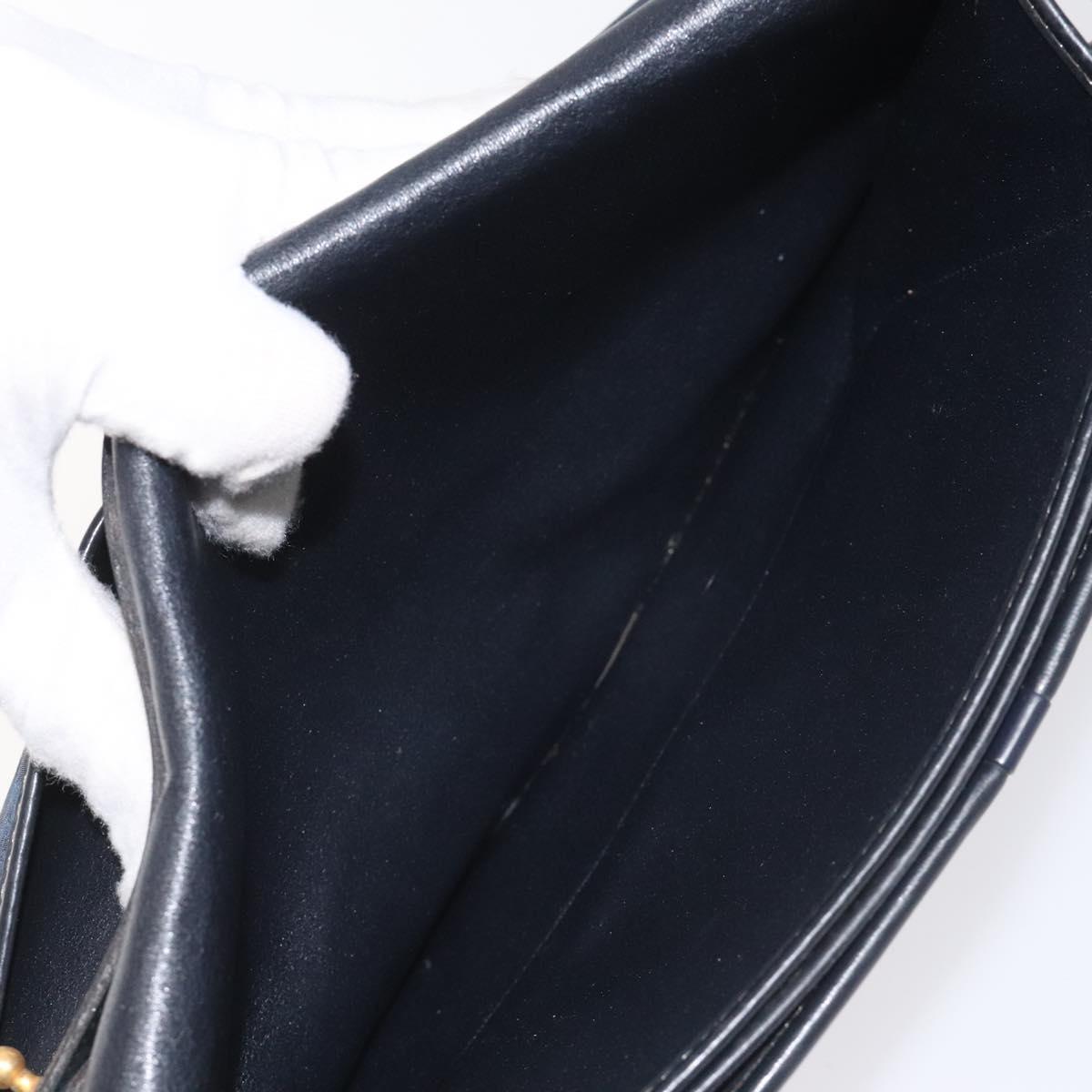 Christian Dior Trotter Canvas Shoulder Bag Navy Auth bs22436