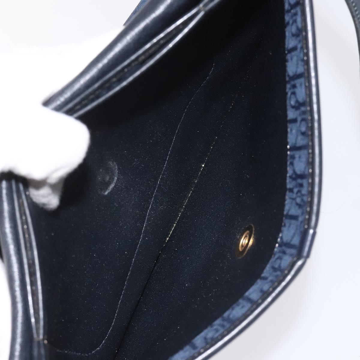 Christian Dior Trotter Canvas Shoulder Bag Navy Auth bs22436