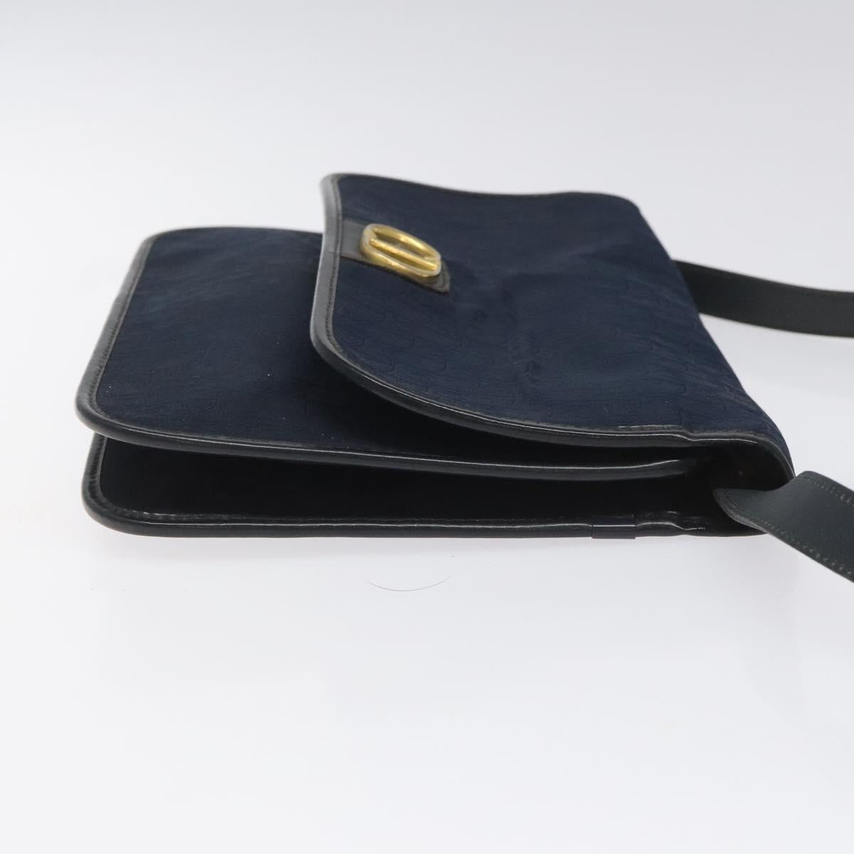 Christian Dior Trotter Canvas Shoulder Bag Navy Auth bs22436