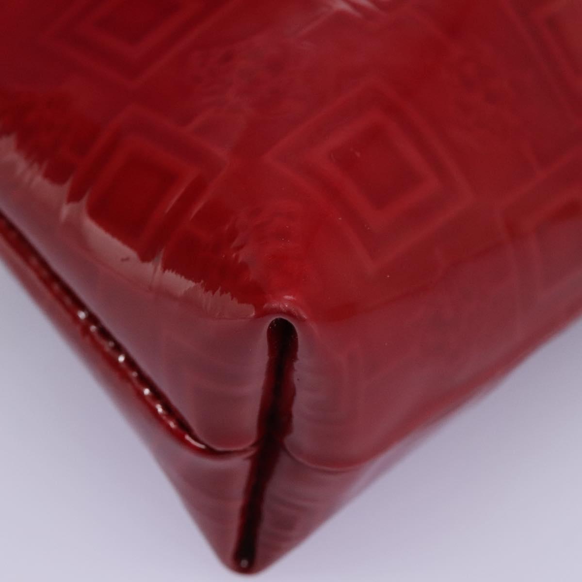 Gianni Versace Pouch Enamel Red Auth bs22441