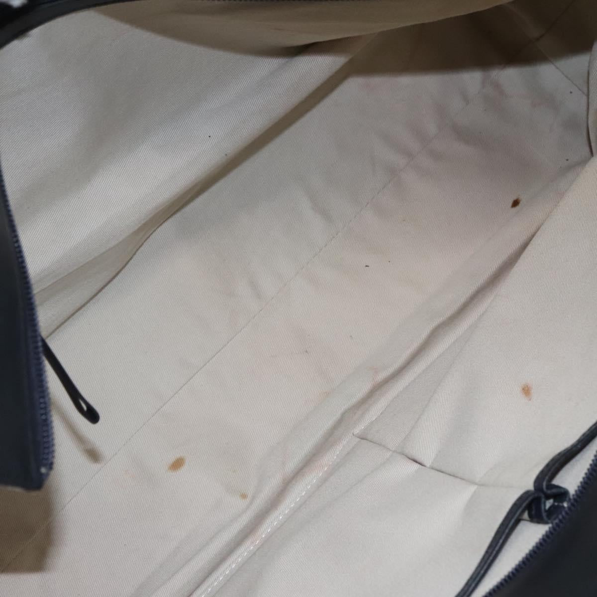 BURBERRY Tote Bag Canvas White Auth bs22443