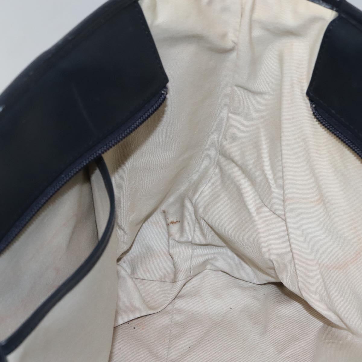 BURBERRY Tote Bag Canvas White Auth bs22443