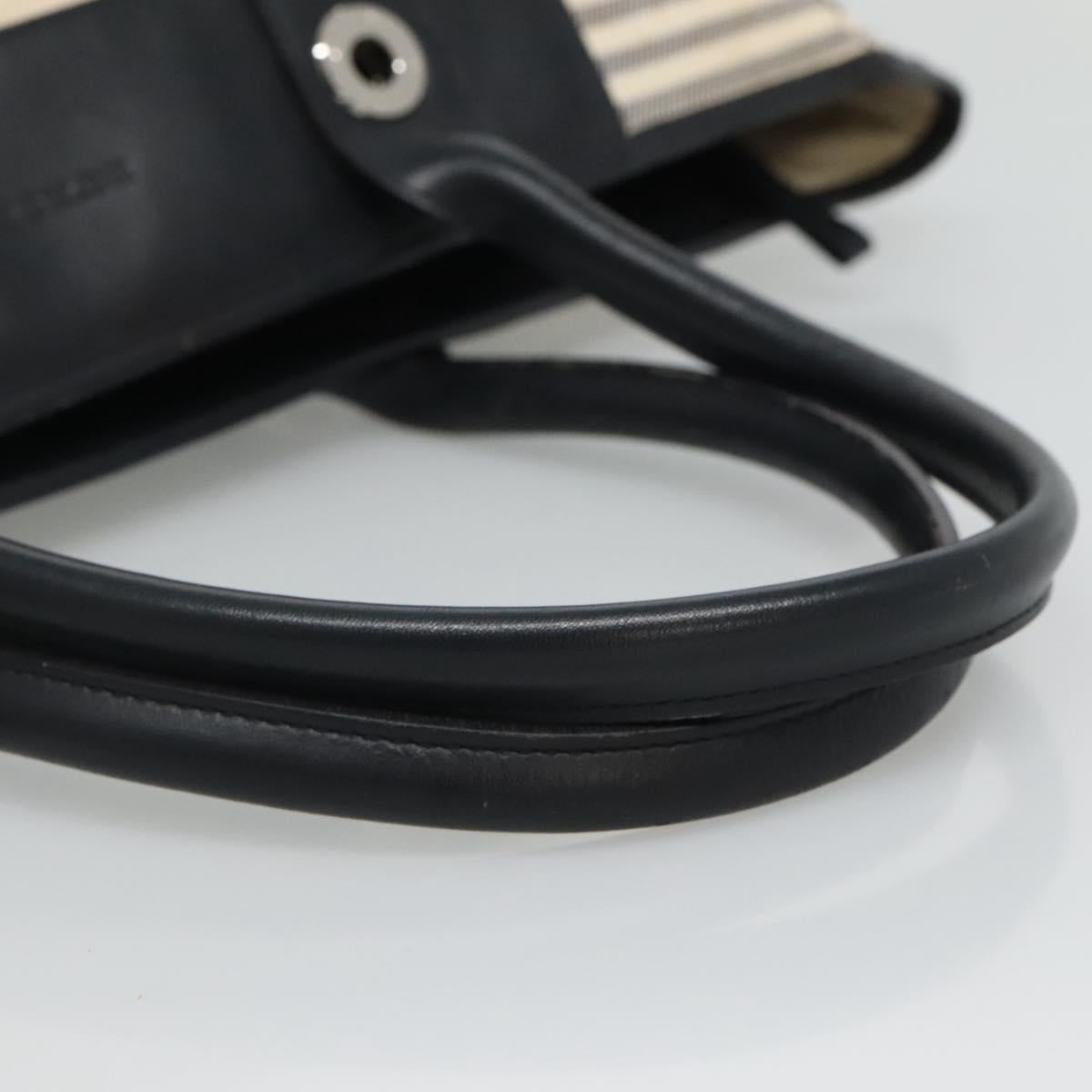 BURBERRY Tote Bag Canvas White Auth bs22443