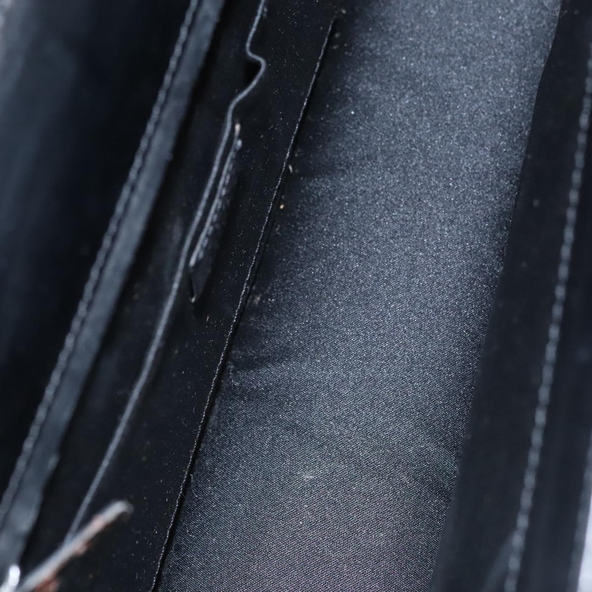 VERSACE Shoulder Bag Leather Black Auth bs22448