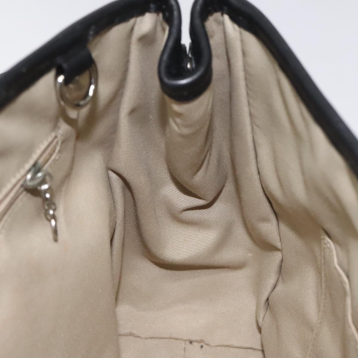 Coach Hand Bag Leather Black Auth bs22477