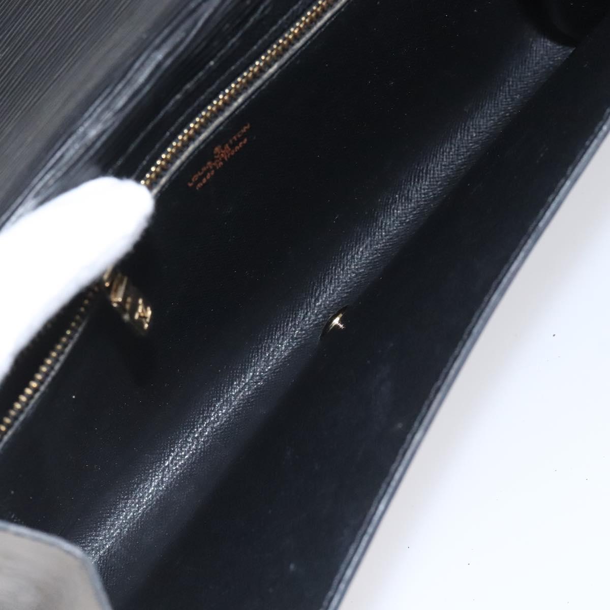 LOUIS VUITTON Epi Art Deco Clutch Bag Black M52632 LV Auth bs22546