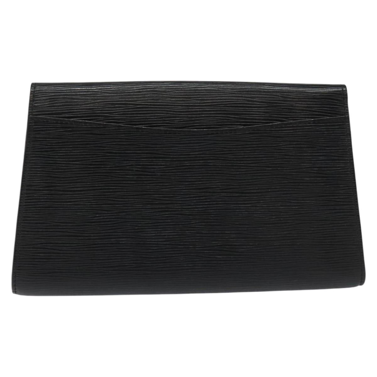 LOUIS VUITTON Epi Art Deco Clutch Bag Black M52632 LV Auth bs22546