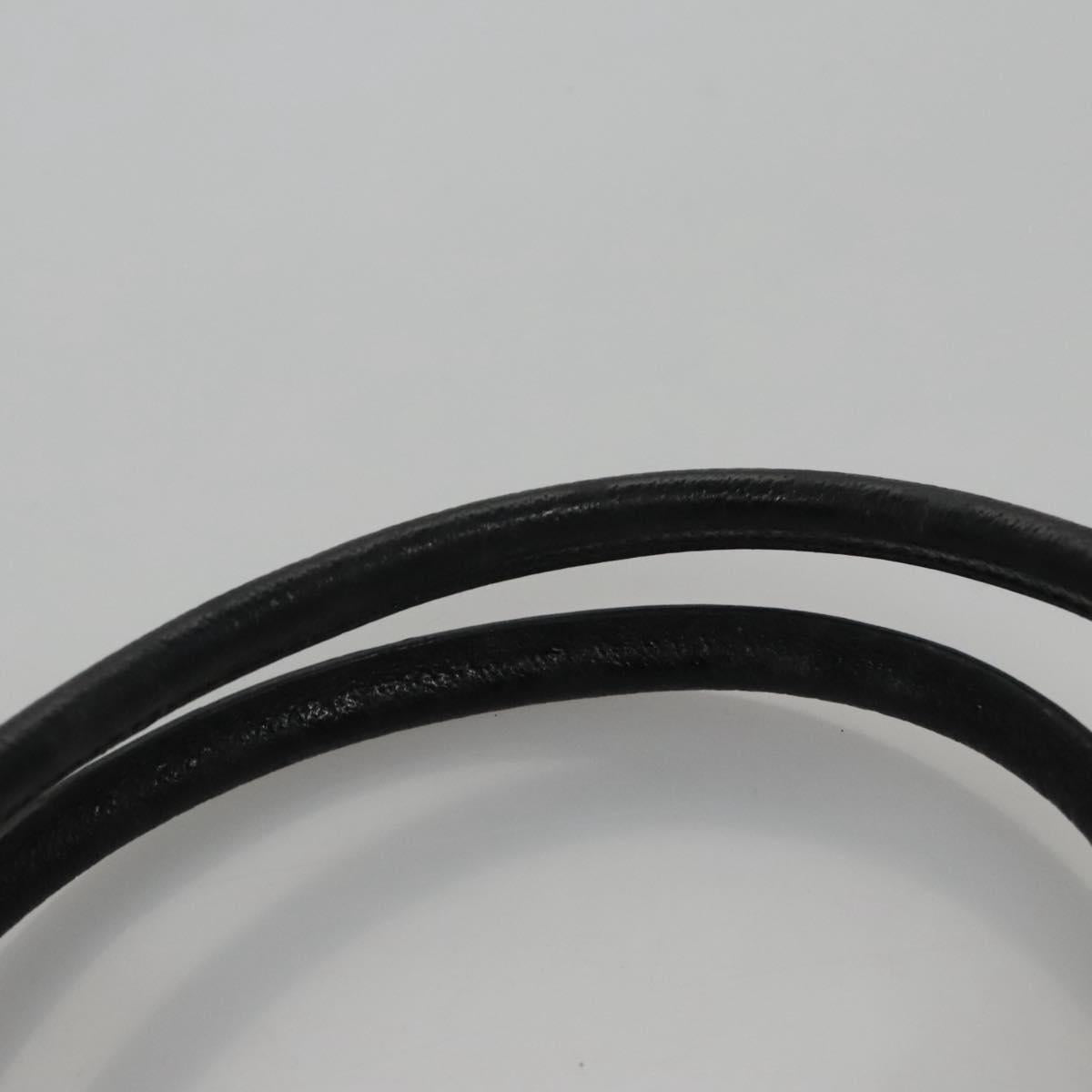 BVLGARI Hand Bag Canvas Black Silver Auth bs22572