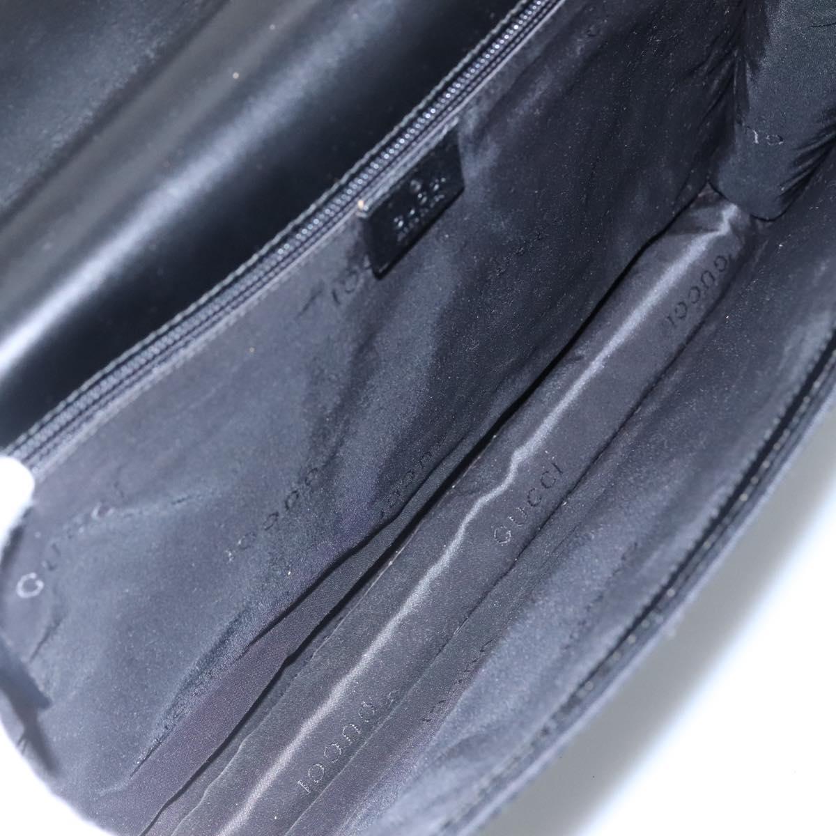 GUCCI Hand Bag Nylon Black 015 0235 Auth bs22614