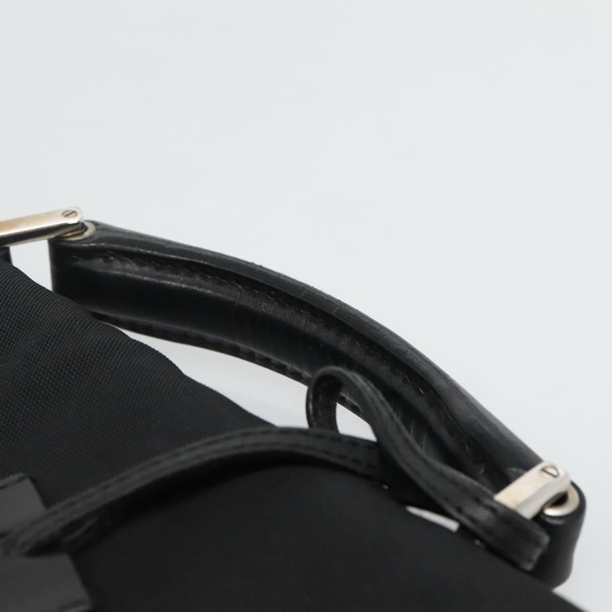 GUCCI Hand Bag Nylon Black 015 0235 Auth bs22614