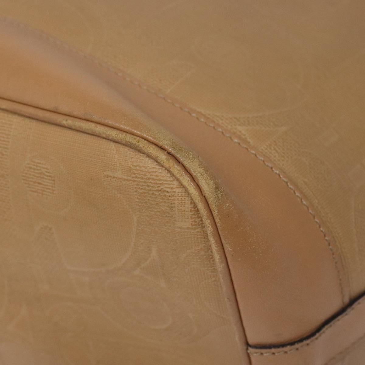 Christian Dior Trotter Canvas Shoulder Bag Beige Auth bs22617