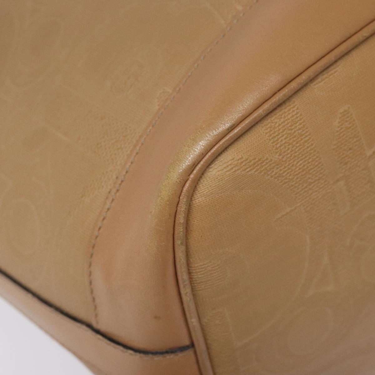 Christian Dior Trotter Canvas Shoulder Bag Beige Auth bs22617