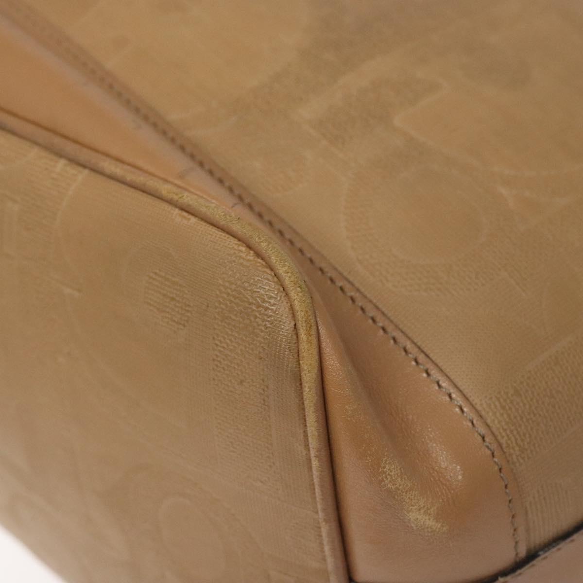 Christian Dior Trotter Canvas Shoulder Bag Beige Auth bs22617