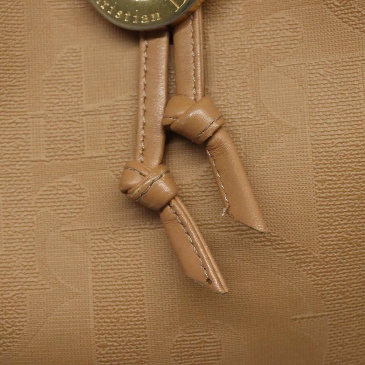 Christian Dior Trotter Canvas Shoulder Bag Beige Auth bs22617