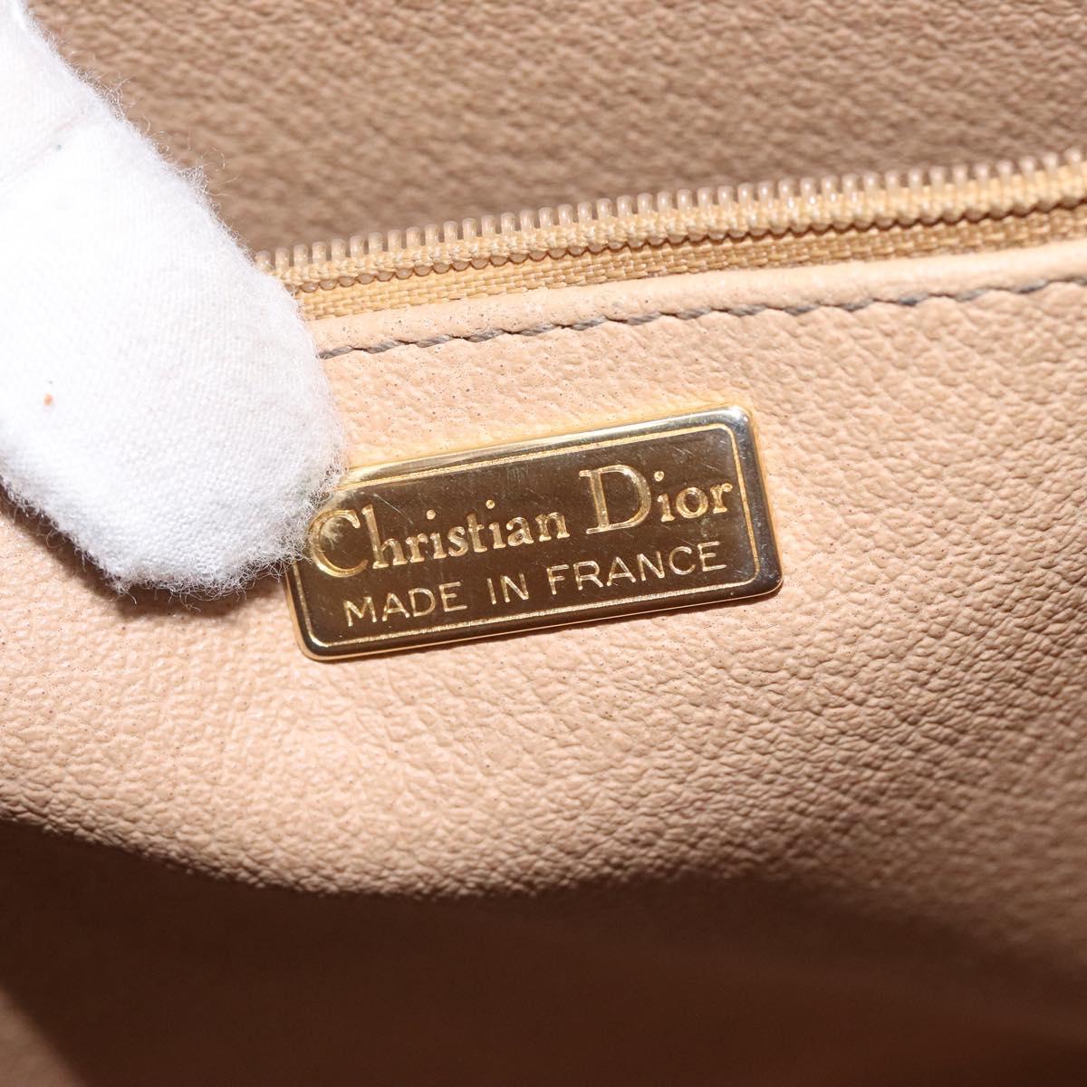 Christian Dior Trotter Canvas Shoulder Bag Beige Auth bs22617