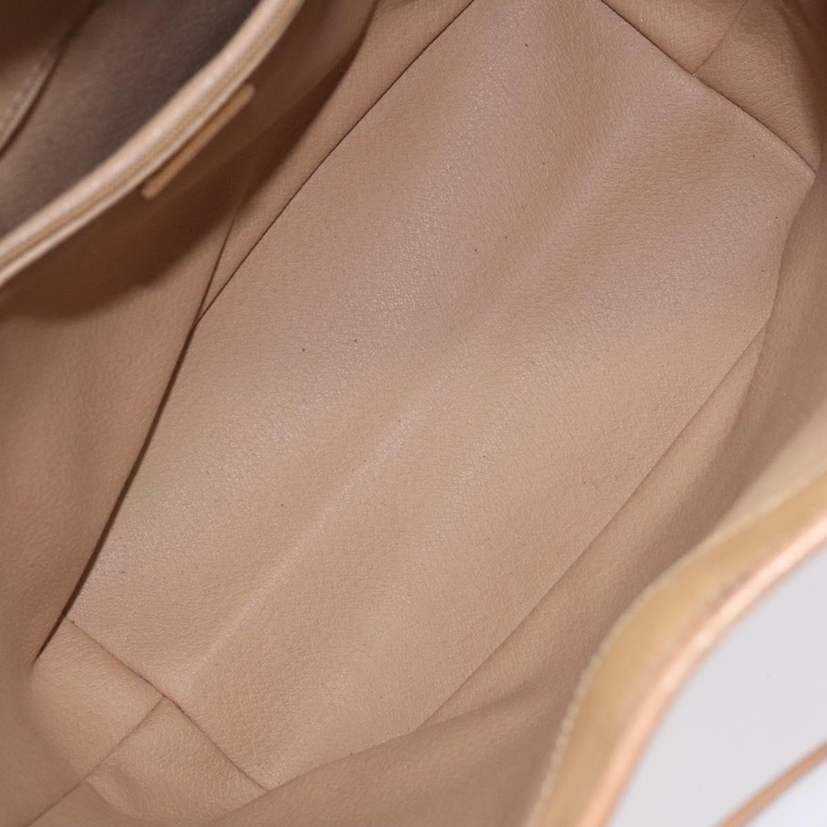 Christian Dior Trotter Canvas Shoulder Bag Beige Auth bs22617