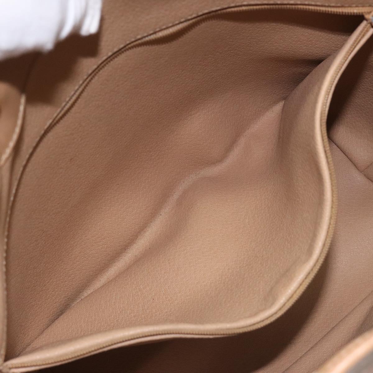 Christian Dior Trotter Canvas Shoulder Bag Beige Auth bs22617