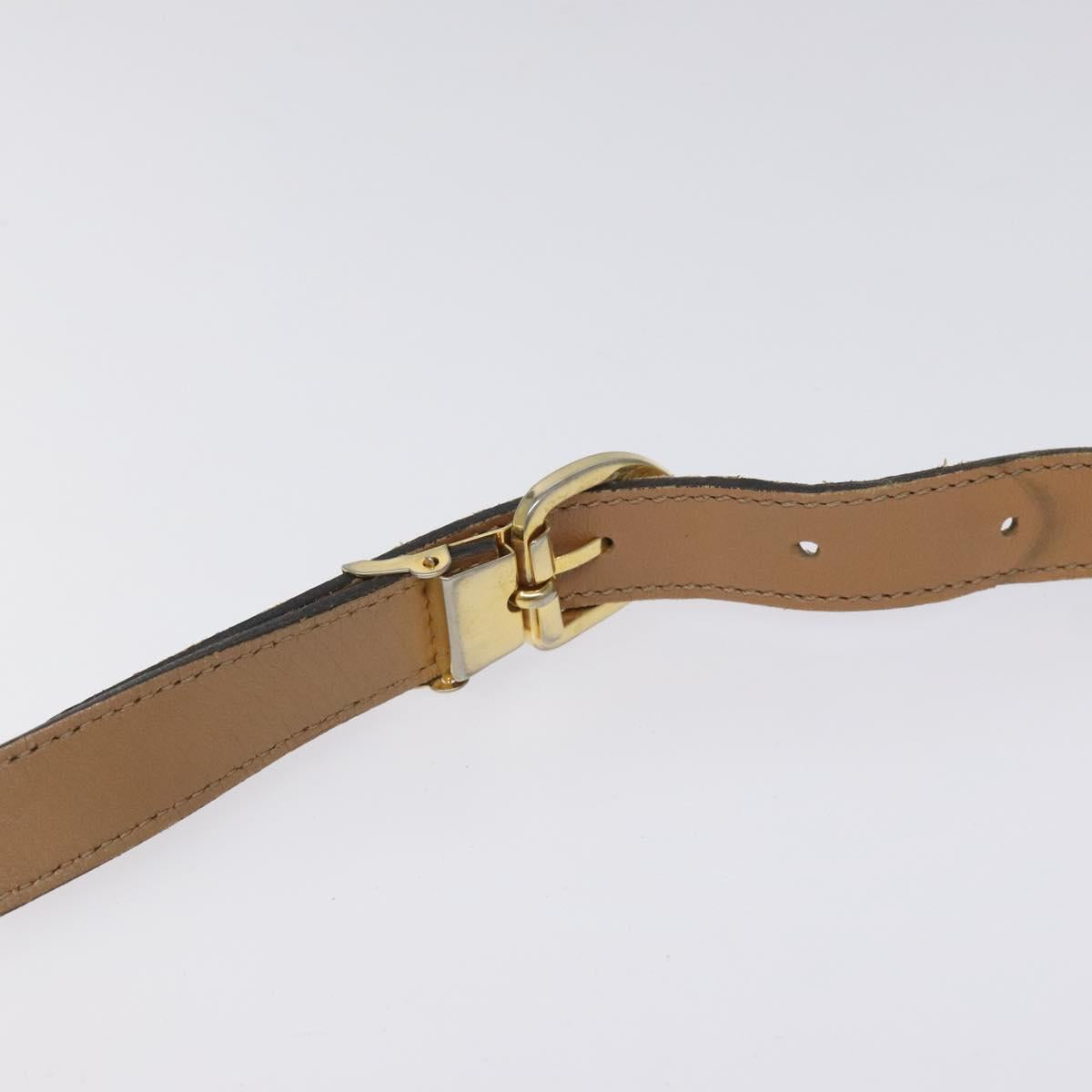 Christian Dior Trotter Canvas Shoulder Bag Beige Auth bs22617